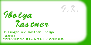 ibolya kastner business card